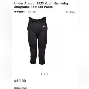 Youth Black Football Pants Under Armour